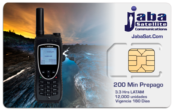 jabasat 200Min SIM Prepago LATAM IRIDIUM 2023